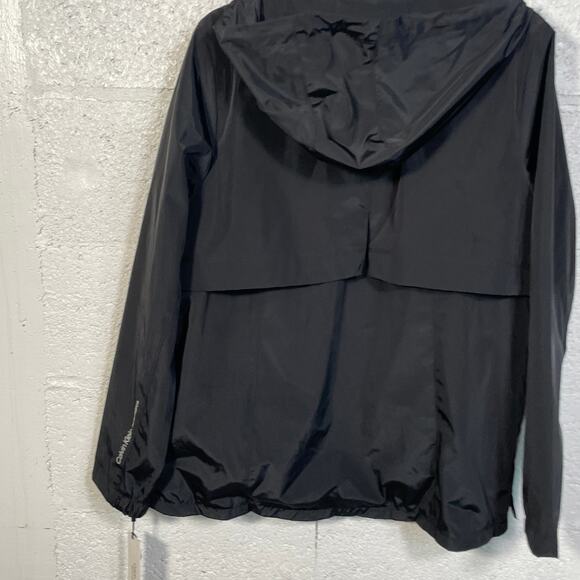 Calvin Klein Women's Hooded Side-Snap rain Jacket Black XL - Picture 7 of 11